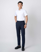 Áo Sơ Mi Ngắn Tay Nam Màu Trắng Họa Tiết Chìm 5032W