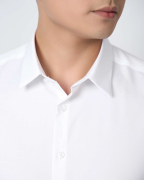 Áo Sơ Mi Ngắn Tay Nam Màu Trắng Họa Tiết Chìm 5035W