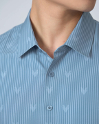 Áo Sơ Mi Ngắn Tay Nam Sọc Phối Họa Tiết 5030A