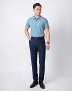 Áo Sơ Mi Ngắn Tay Nam Sọc Phối Họa Tiết 5030A