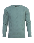 Áo Len Nam Cotton Họa Tiết 2004 - Xanh Nhạt