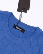 Áo Len Nam Cotton Họa Tiết 2007 - Xanh Da Trời