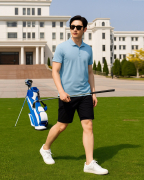 Áo Polo Nam Cotton Trơn 5005 - Xanh Nhạt