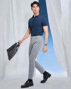 Áo Polo Nam Cotton Trơn 5005 - Xanh Tím Than