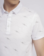 Áo Polo Nam Họa Tiết 2005 Trắng