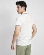 Áo Polo Nam Họa Tiết 2004 Trắng