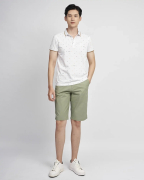 Áo Polo Nam Họa Tiết 2004 Trắng