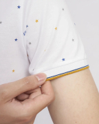 Áo Polo Nam Họa Tiết 2004 Trắng