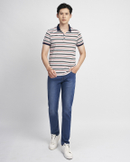 Áo Polo Nam Kẻ Cam Nhỏ 2009