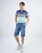 Áo Polo Nam Phối Kẻ Ngang Thời Trang 3004A