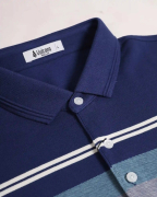 Áo Polo Nam Phối Kẻ Ngang Thời Trang 3004A