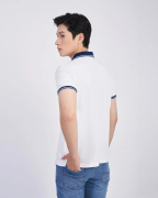 Áo Polo Nam Trơn Trắng Phối Cổ 2025