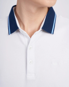 Áo Polo Nam Trơn Trắng Phối Cổ 2025