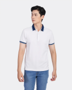 Áo Polo Nam Trơn Trắng Phối Cổ 2025