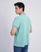 Áo Polo Nam Xanh Ngọc Nhạt Phối Cổ 2030