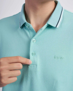 Áo Polo Nam Xanh Ngọc Nhạt Phối Cổ 2030