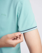 Áo Polo Nam Xanh Ngọc Nhạt Phối Cổ 2030