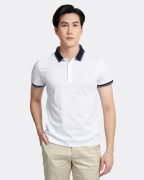 Áo Polo Trắng Phối Cổ 2001 Trắng