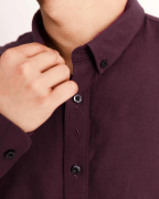 Áo Sơ Mi Dài Tay Nam Oxford 2075A Đỏ Đô