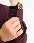 Áo Sơ Mi Dài Tay Nam Oxford 2075A Đỏ Đô