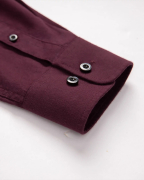 Áo Sơ Mi Dài Tay Nam Oxford 2075A Đỏ Đô