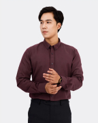Áo Sơ Mi Dài Tay Nam Oxford 2075A Đỏ Đô