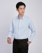 Áo Sơ Mi Dài Tay Nam Họa Tiết 2055A Xanh