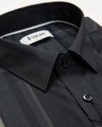 Áo Sơ Mi Dài Tay Nam Họa Tiết Kẻ Ô 2062A Đen