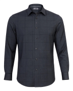 Áo Sơ Mi Dài Tay Nam Họa Tiết Kẻ Ô 2063A Đen