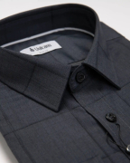 Áo Sơ Mi Dài Tay Nam Họa Tiết Kẻ Ô 2063A Đen