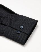 Áo Sơ Mi Dài Tay Nam Họa Tiết 2066A Đen