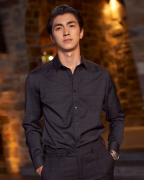 Áo Sơ Mi Dài Tay Nam Họa Tiết 2066A Đen