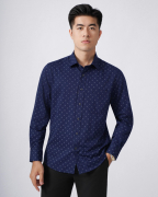 Áo Sơ Mi Dài Tay Nam Họa Tiết 4042