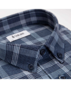 Áo Sơ Mi Dài Tay Nam Kẻ 2059A Xanh Dương