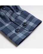 Áo Sơ Mi Dài Tay Nam Kẻ 2059A Xanh Dương