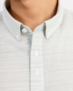 Áo Sơ Mi Dài Tay Nam Kẻ 2060A Xanh Lơ Nhạt