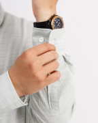 Áo Sơ Mi Dài Tay Nam Kẻ 2060A Xanh Lơ Nhạt