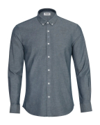 Áo Sơ Mi Dài Tay Nam Trơn 2058C Xám Đậm