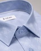 Áo Sơ Mi Ngắn Tay In Họa Tiết Ô Trám 2011 Xanh Da Trời