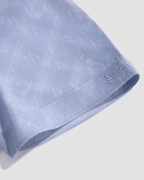 Áo Sơ Mi Ngắn Tay In Họa Tiết Ô Trám 2011 Xanh Da Trời