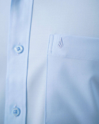 Áo Sơ Mi Ngắn Tay Nam Trơn 5019 Xanh Da Trời - Xanh Da Trời