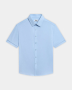 Áo Sơ Mi Ngắn Tay Nam Trơn 5019 Xanh Da Trời - Xanh Da Trời