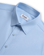 Áo Sơ Mi Ngắn Tay Nam Trơn 5019 Xanh Da Trời - Xanh Da Trời