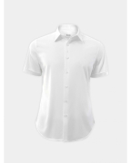 Áo Sơ Mi Ngắn Tay Nam Dệt Họa Tiết 5020 - Trắng