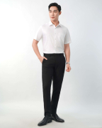 Áo Sơ Mi Ngắn Tay Nam Dệt Họa Tiết 5020 - Trắng