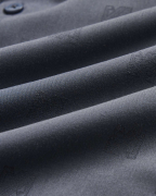 Áo Sơ Mi Ngắn Tay Nam Dệt Họa Tiết 5020 - Xám Đậm