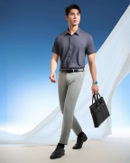 Áo Sơ Mi Ngắn Tay Nam Dệt Họa Tiết 5020 - Xám Đậm