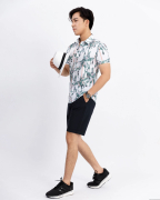 Áo Sơ Mi Ngắn Tay Nam Đi Biển Họa Tiết 3028