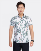 Áo Sơ Mi Ngắn Tay Nam Đi Biển Họa Tiết 3028