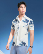 Áo Sơ Mi Ngắn Tay Nam Hawaii 5037 - Trắng